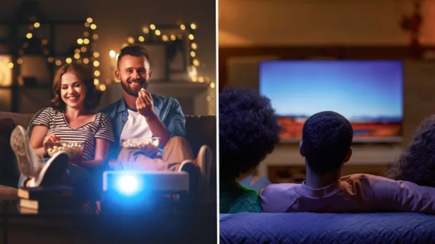 projectors_vs_tvs_featured_image (1) проектор и экран телевизора рядом