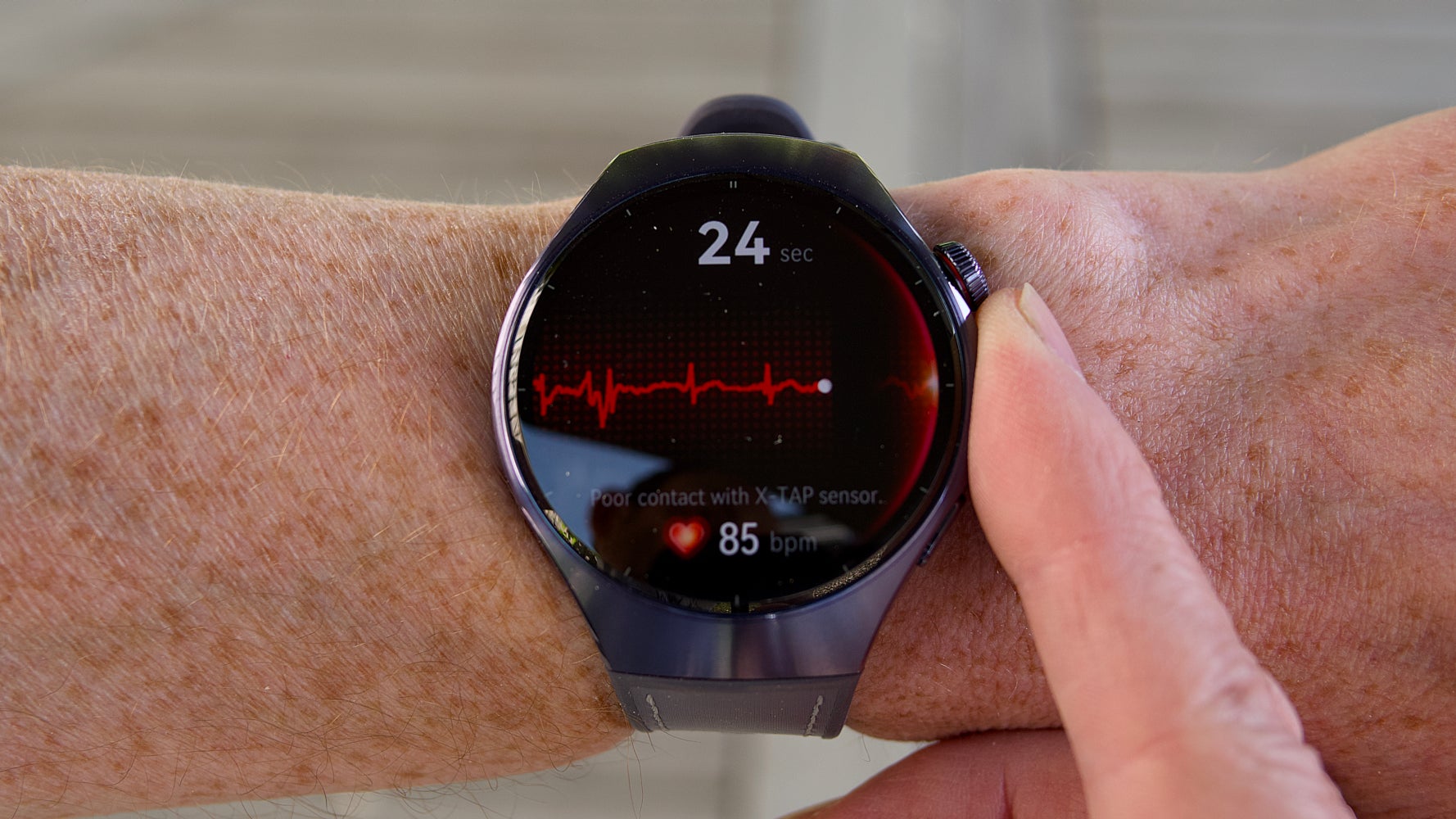 Датчик X-Tap Huawei Watch 5 в работе