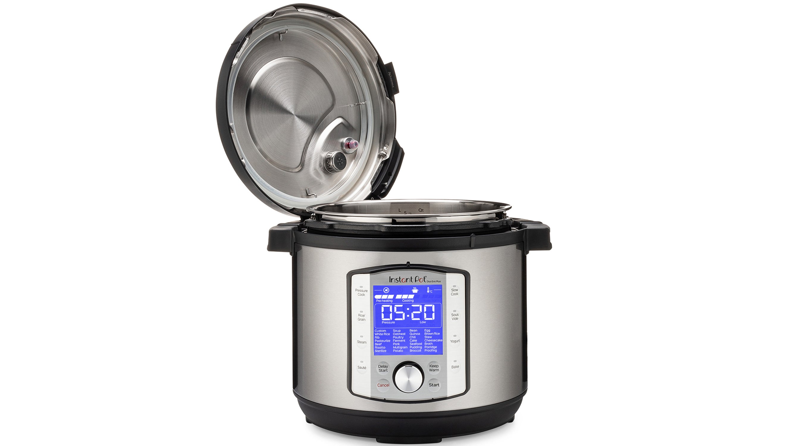 Instant Pot Duo Evo Plus на белом фоне